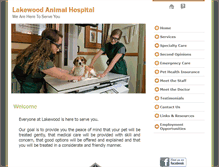 Tablet Screenshot of lakewoodanimalhospital.com